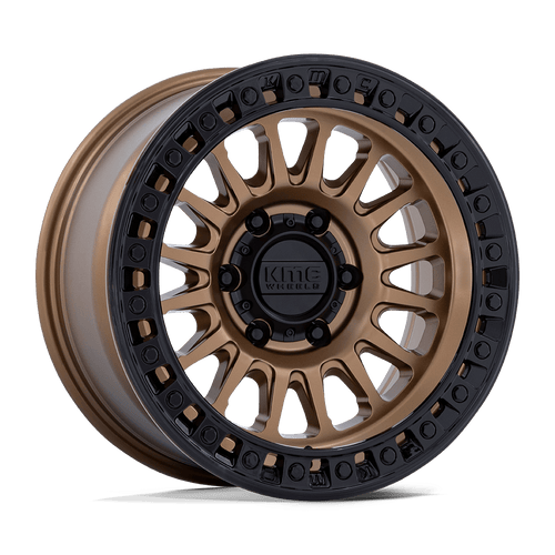 KMC KM552 IMS Matte Bronze with Gloss Black Lip wheel
