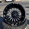 Revenge Off-Road RV-204 20x12 black milled wheel front view