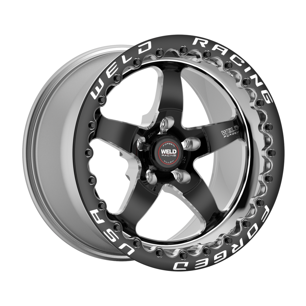WELD Racing S71 Beadlock wheel Black Center - Polished Shell