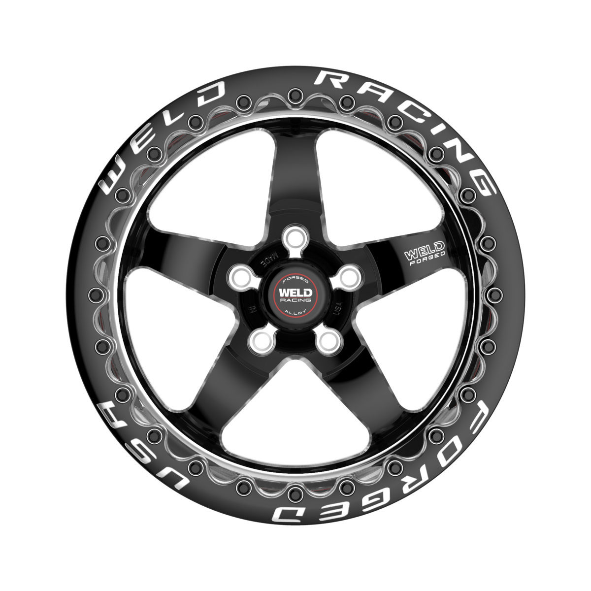 WELD Racing S71 Beadlock wheel Black Center - Polished Shell