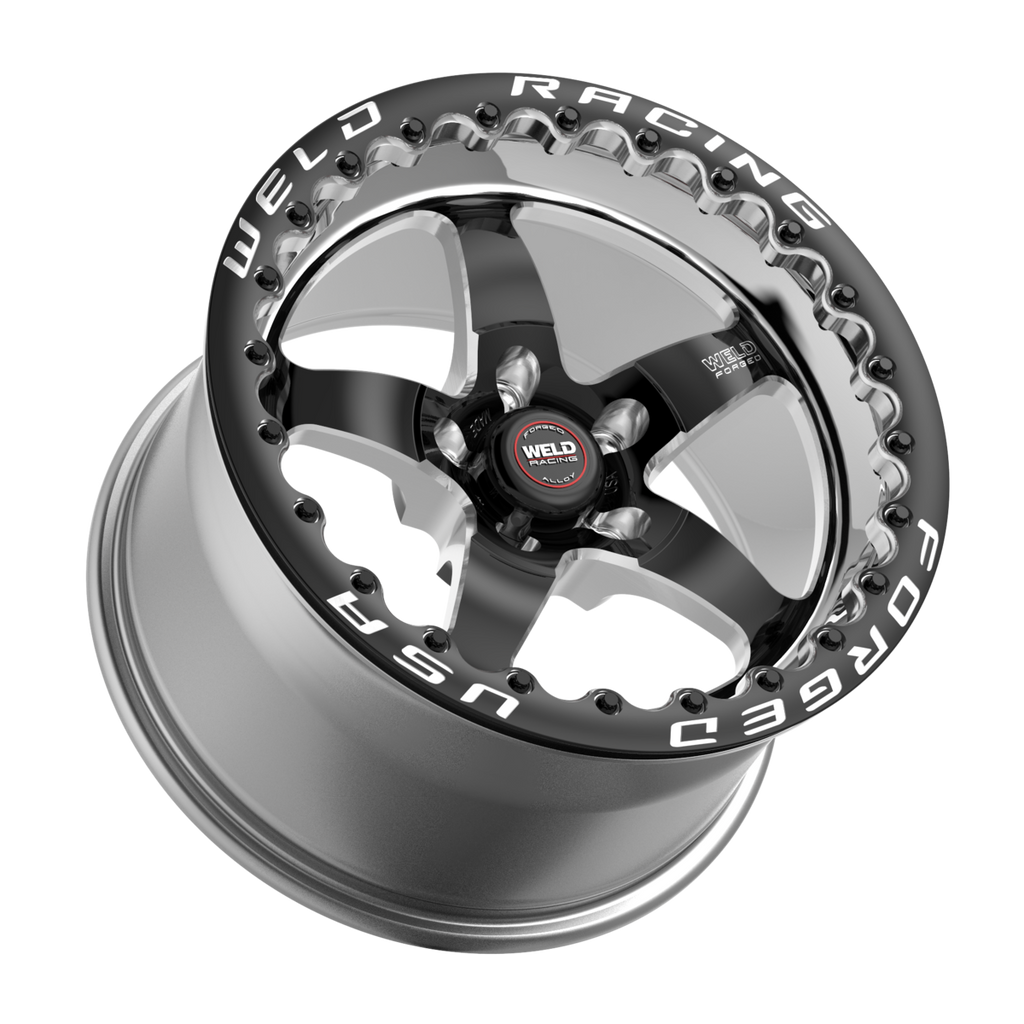 WELD Racing S71 Beadlock wheel Black Center - Polished Shell
