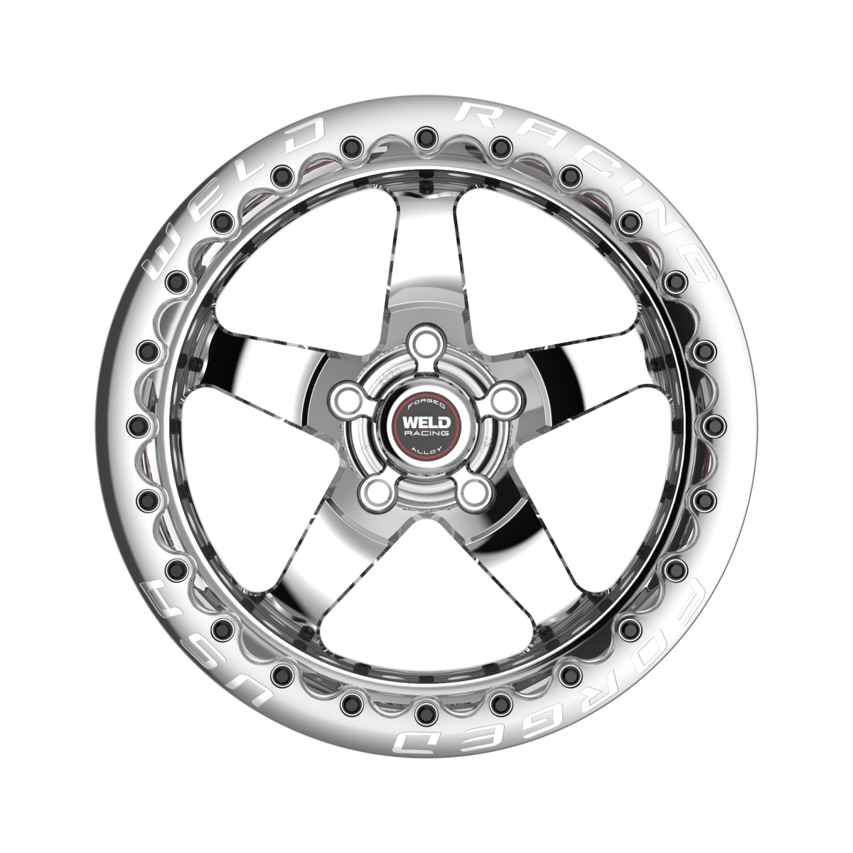 WELD Racing S71 Beadlock wheel Polished Center - Polished Shell