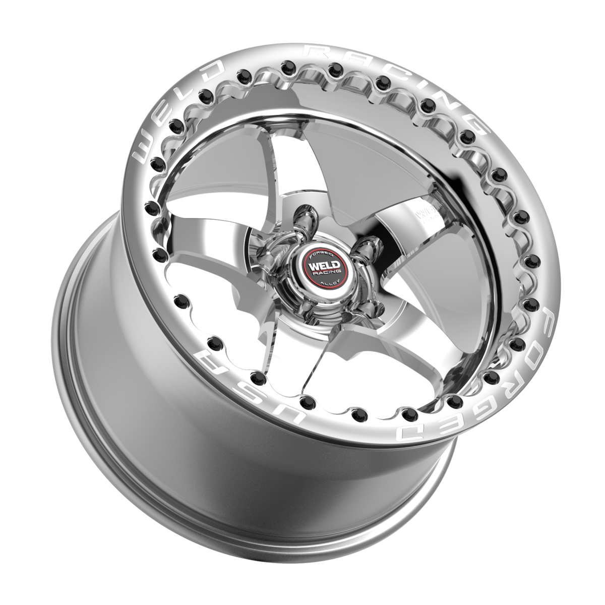 WELD Racing S71 Beadlock wheel Polished Center - Polished Shell