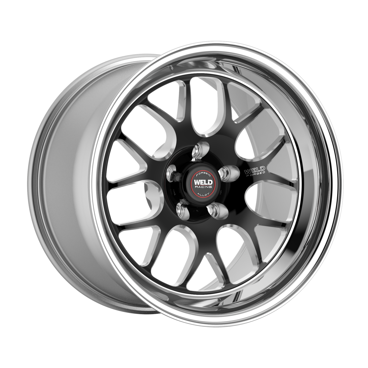 WELD Racing S77 wheel Black Center - Polished Shell