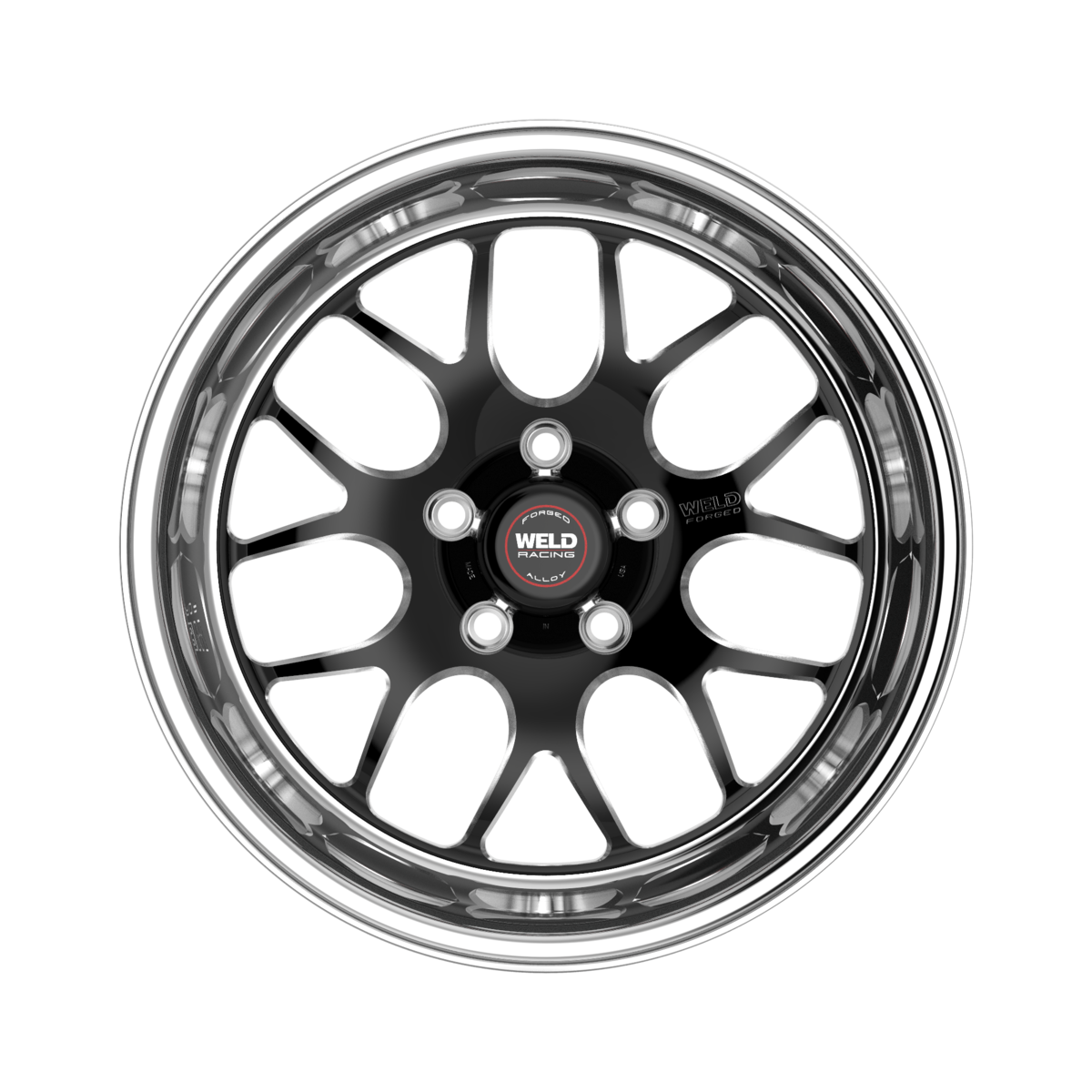 WELD Racing S77 wheel Black Center - Polished Shell