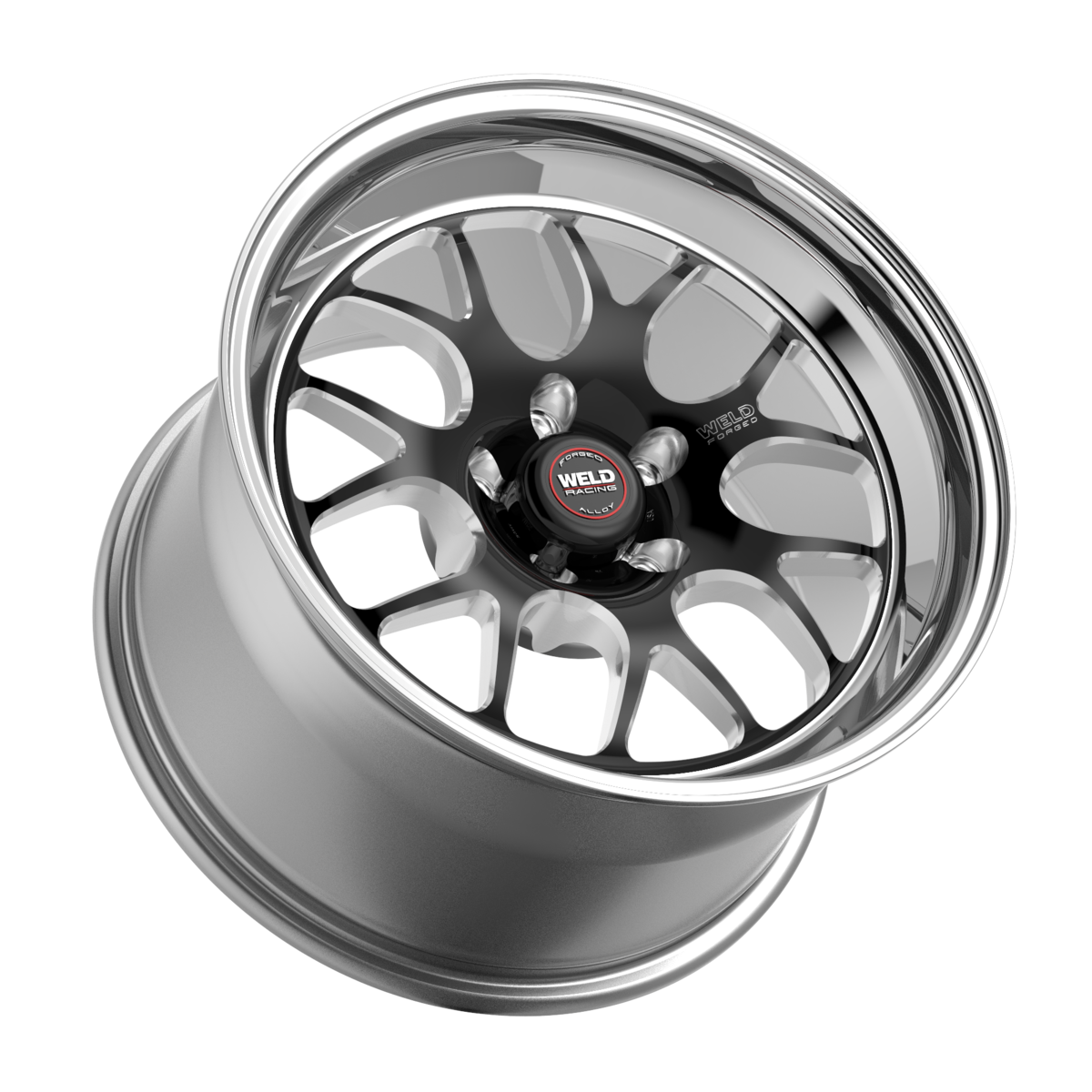 WELD Racing S77 wheel Black Center - Polished Shell
