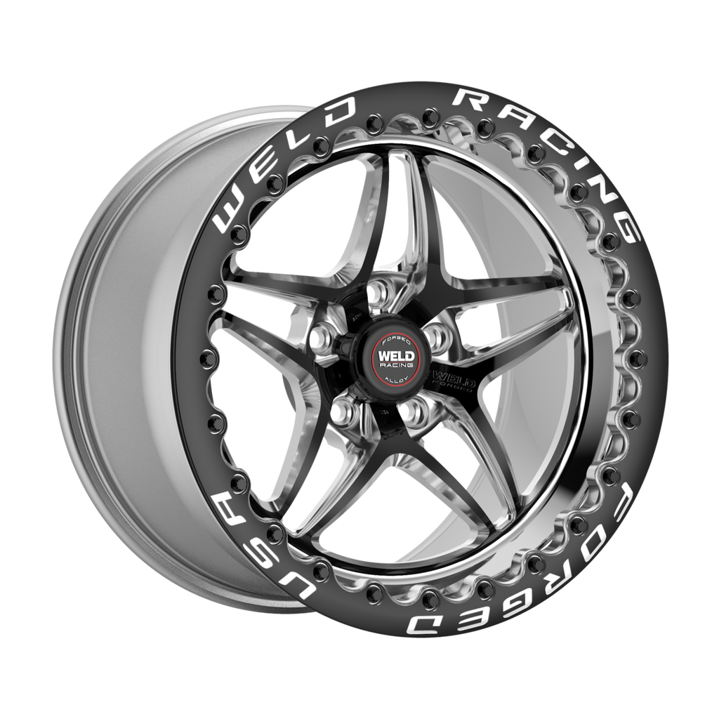 WELD Racing S81 Beadlock wheel Black Center - Polished Shell