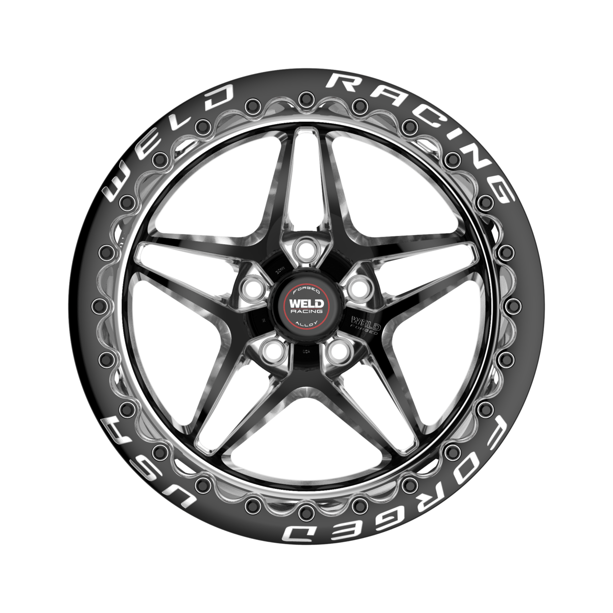 WELD Racing S81 Beadlock wheel Black Center - Polished Shell