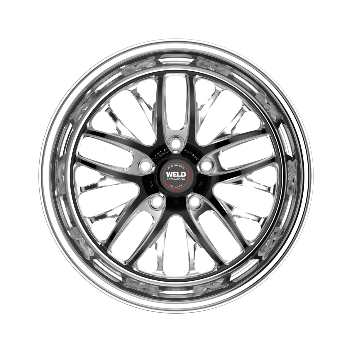 WELD Racing S82 wheel Black Center - Polished Shell