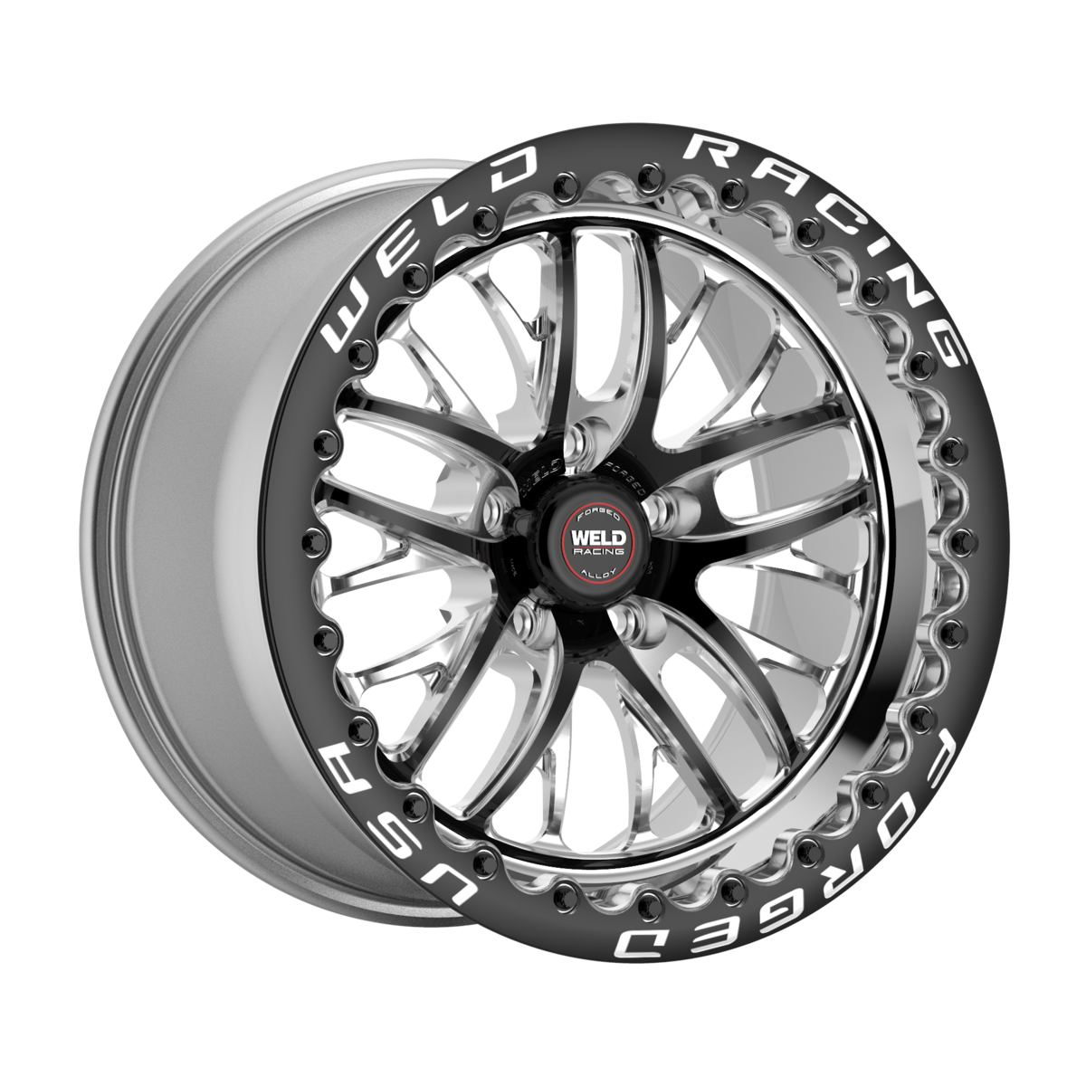 WELD Racing S82 Beadlock wheel Black Center - Polished Shell
