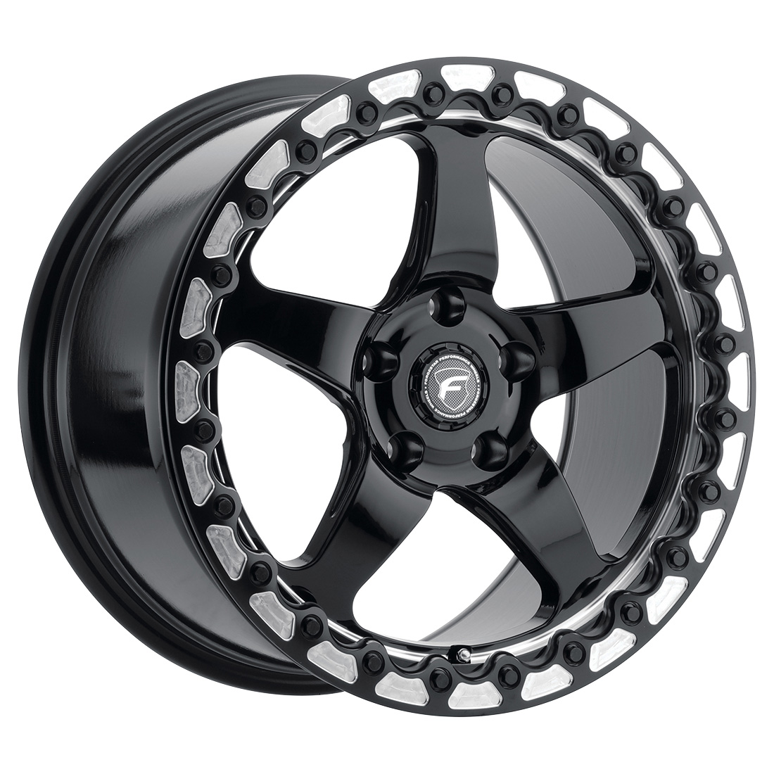 Forgestar D5 Beadlock wheel Gloss Black Machined