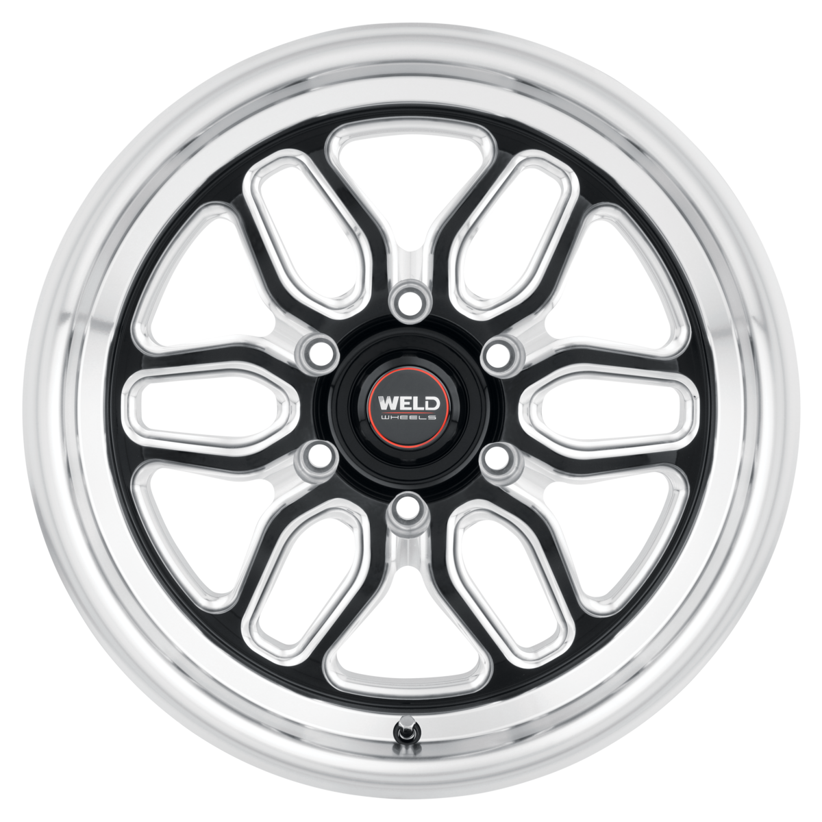 WELD Laguna 6 Drag wheel Gloss Black Milled