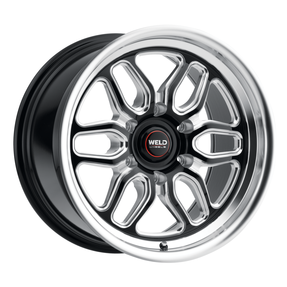 WELD Laguna 6 Drag wheel Gloss Black Milled