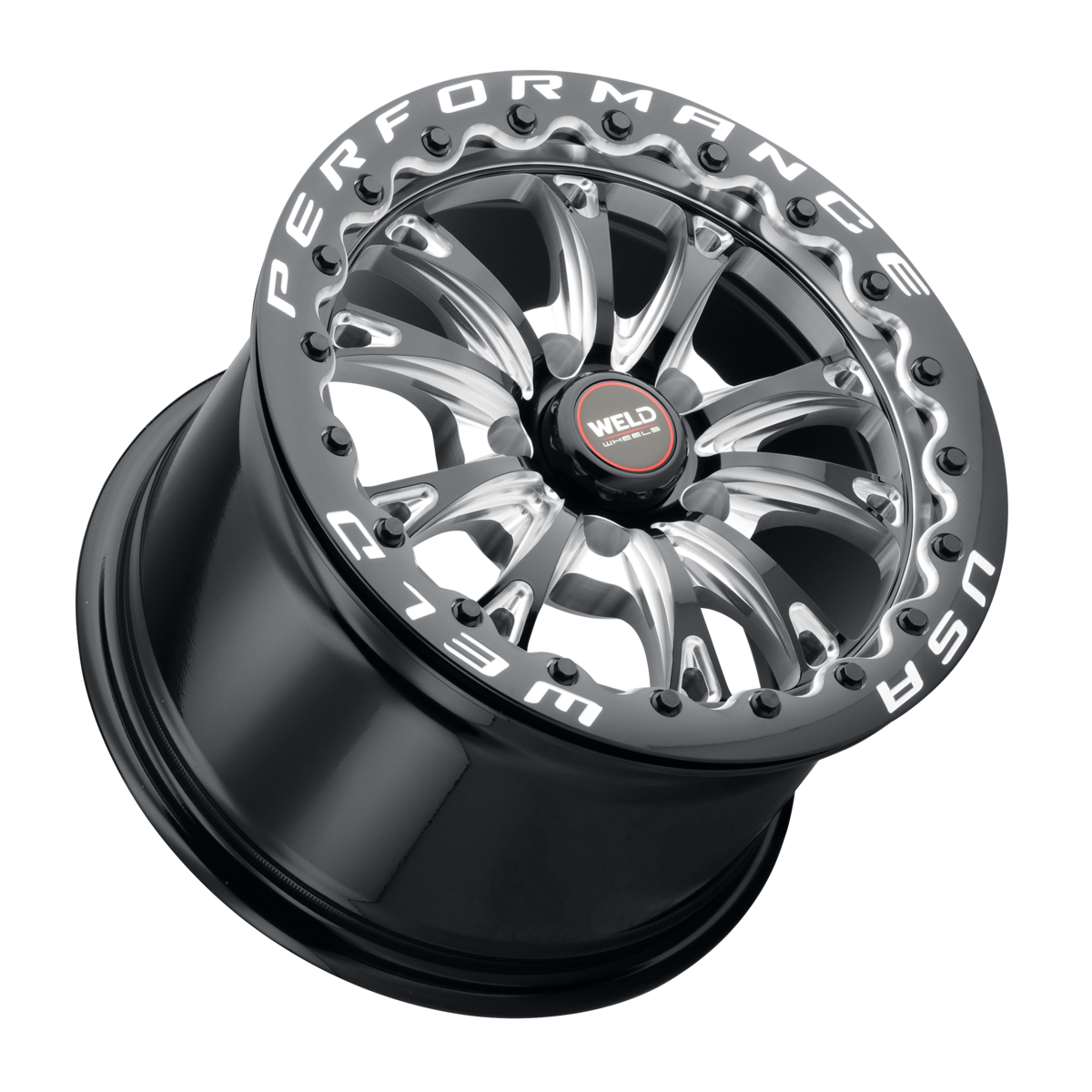 WELD Belmont Beadlock wheel Gloss Black Milled