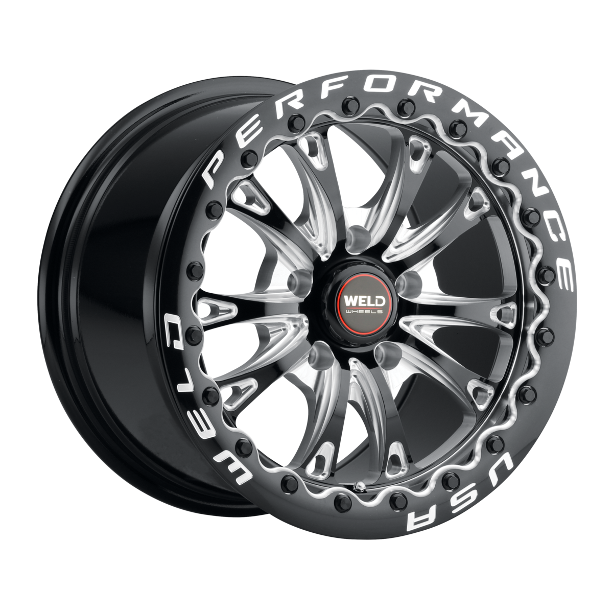 WELD Belmont Beadlock wheel Gloss Black Milled