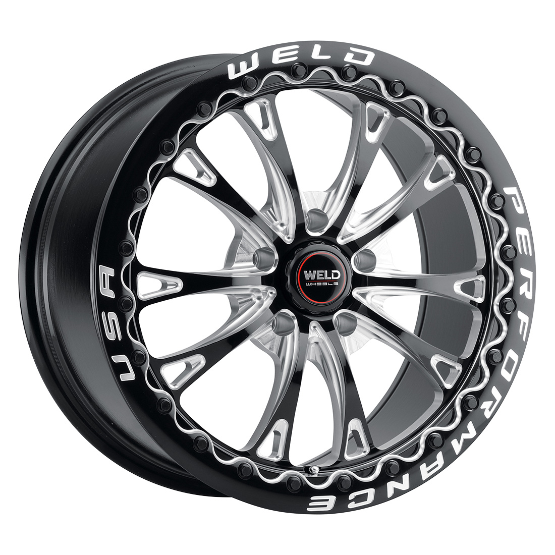 WELD Belmont Beadlock wheel Gloss Black Milled