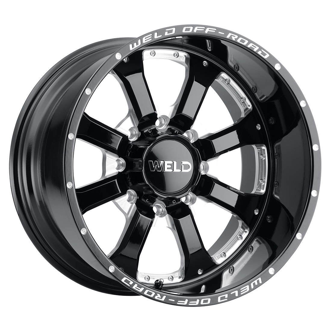 WELD Off-Road Granada 8 wheel Gloss Black Milled