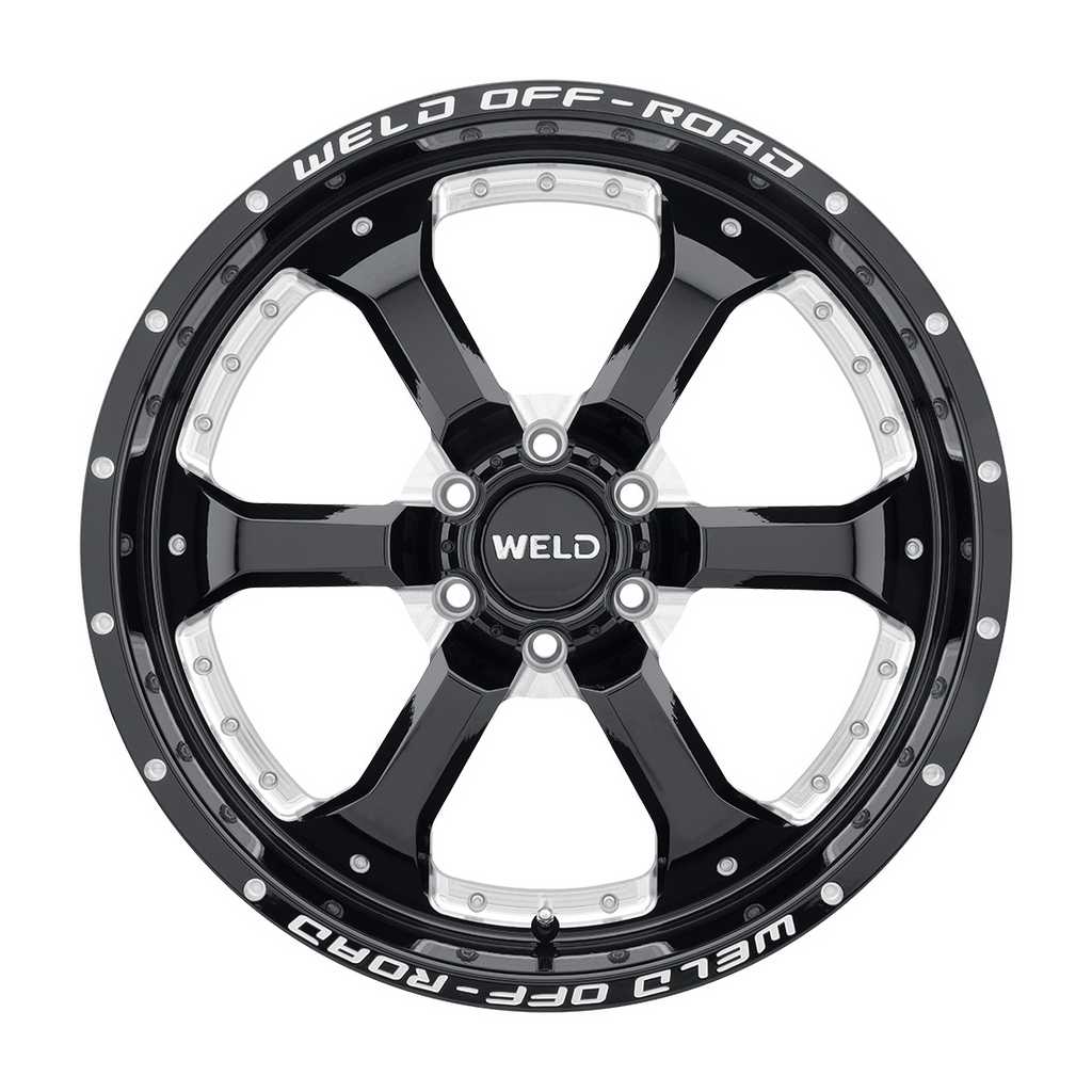 WELD Off-Road Granada 6 wheel Gloss Black Milled