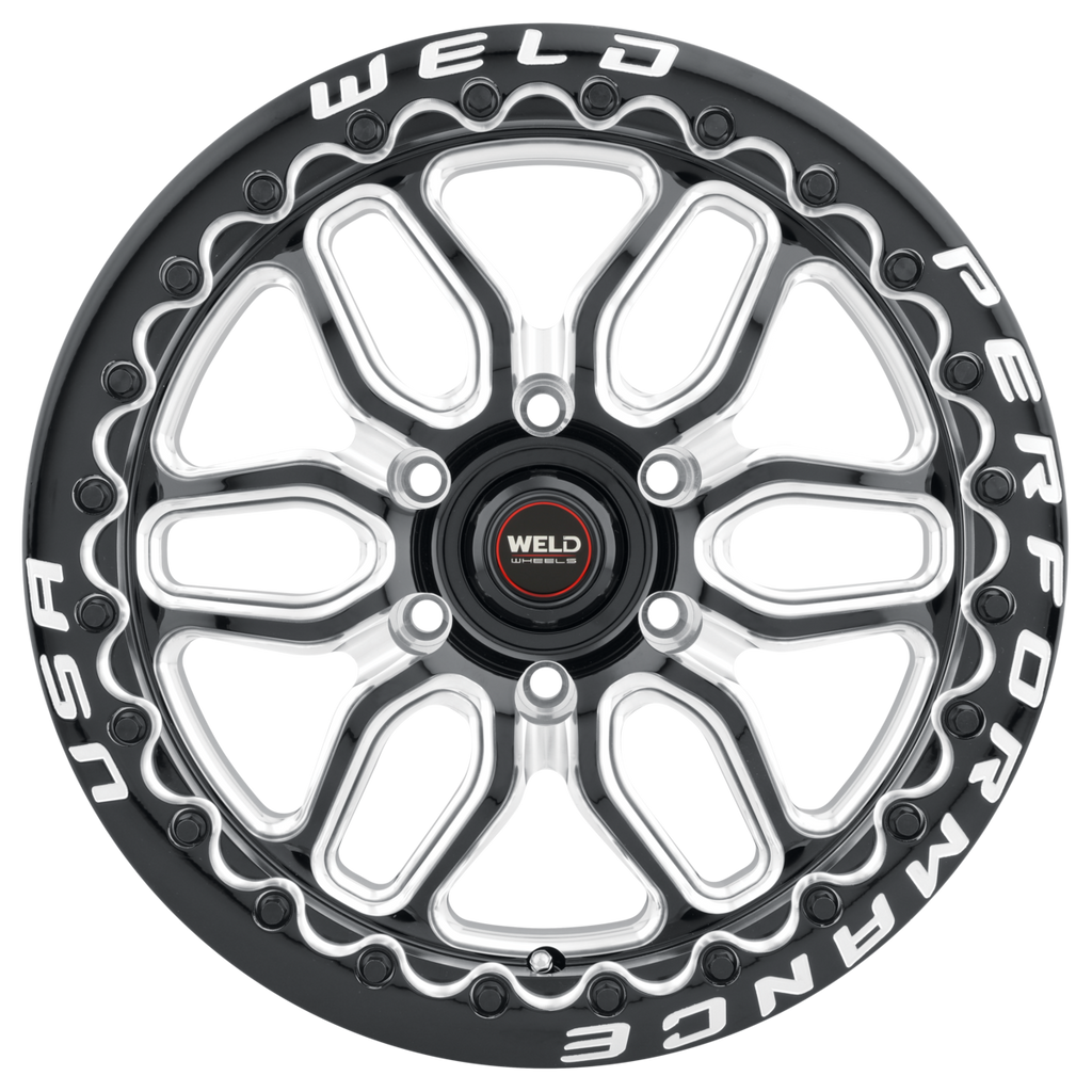 WELD Laguna 6 Beadlock wheel Gloss Black Milled