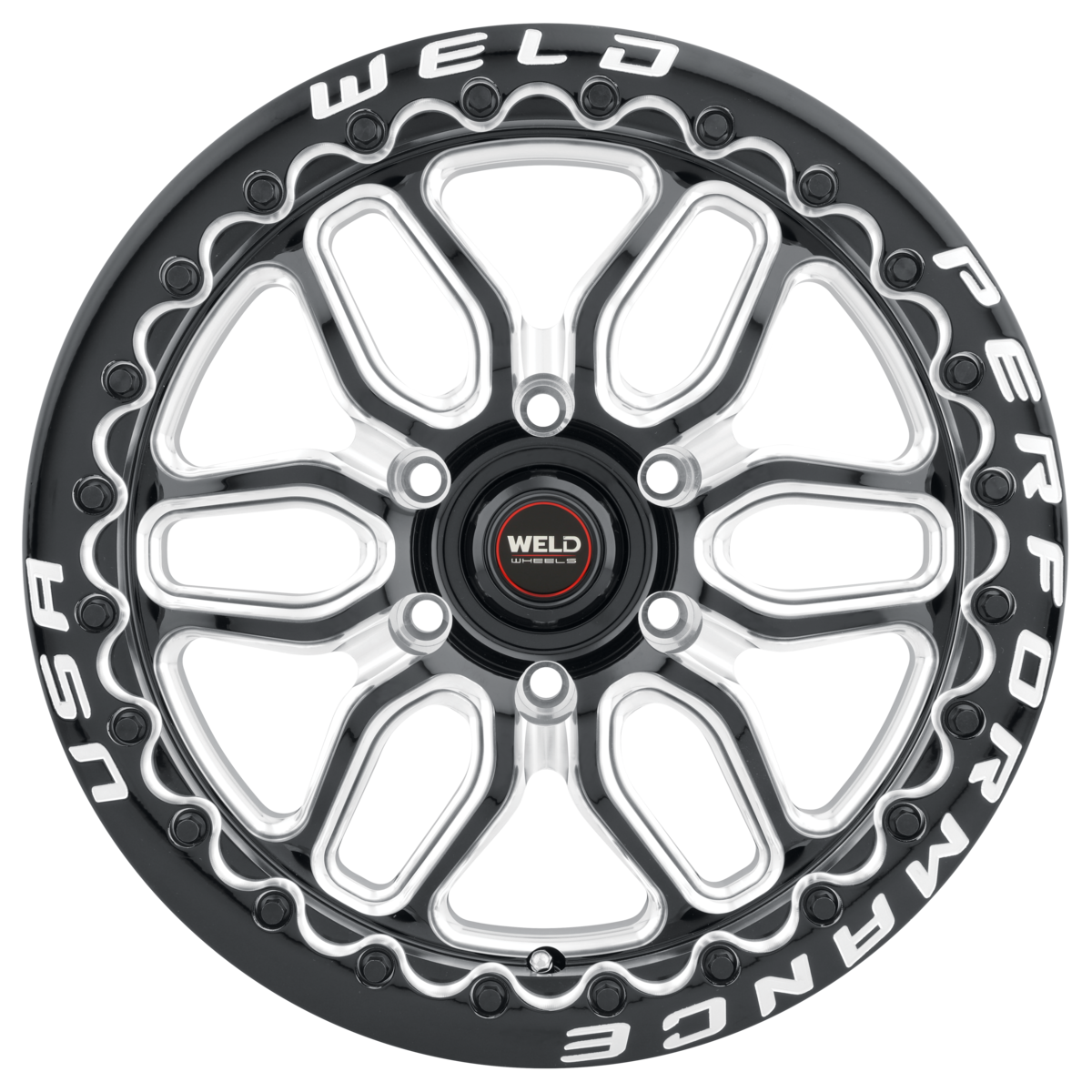 WELD Laguna 6 Beadlock wheel Gloss Black Milled