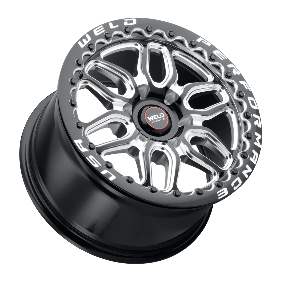 WELD Laguna 6 Beadlock wheel Gloss Black Milled