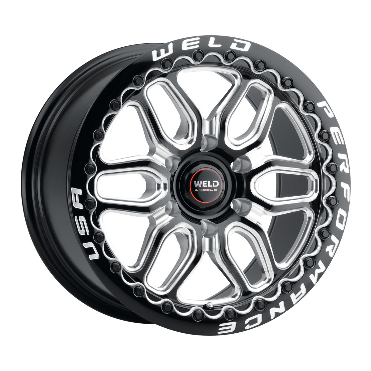 WELD Laguna 6 Beadlock wheel Gloss Black Milled