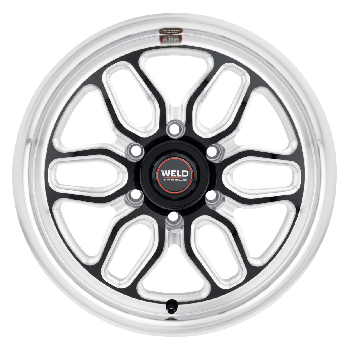 WELD Laguna 6 Drag wheel Gloss Black Milled