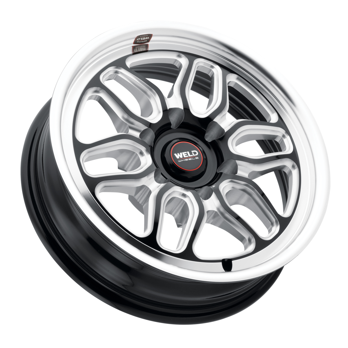 WELD Laguna 6 Drag wheel Gloss Black Milled