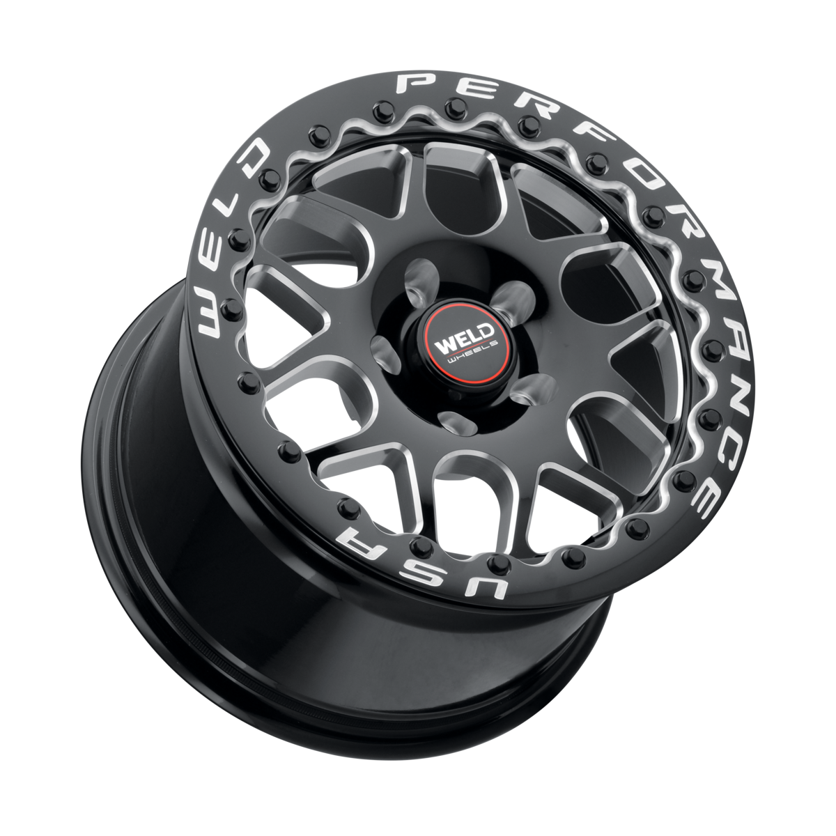 WELD Solana Beadlock wheel Gloss Black Milled