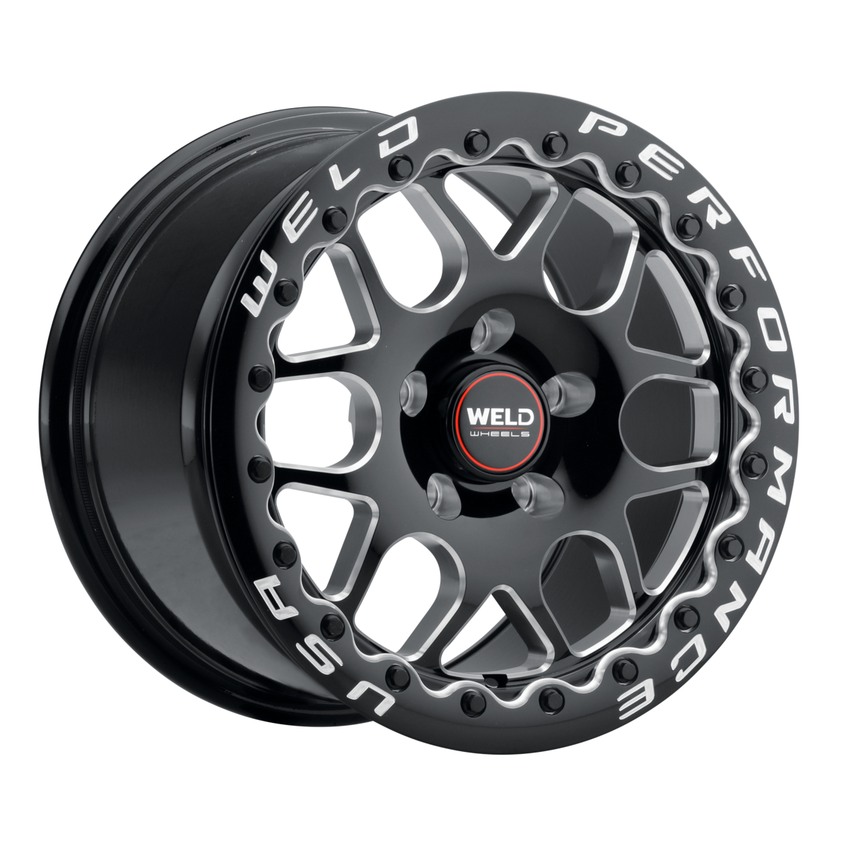WELD Solana Beadlock wheel Gloss Black Milled