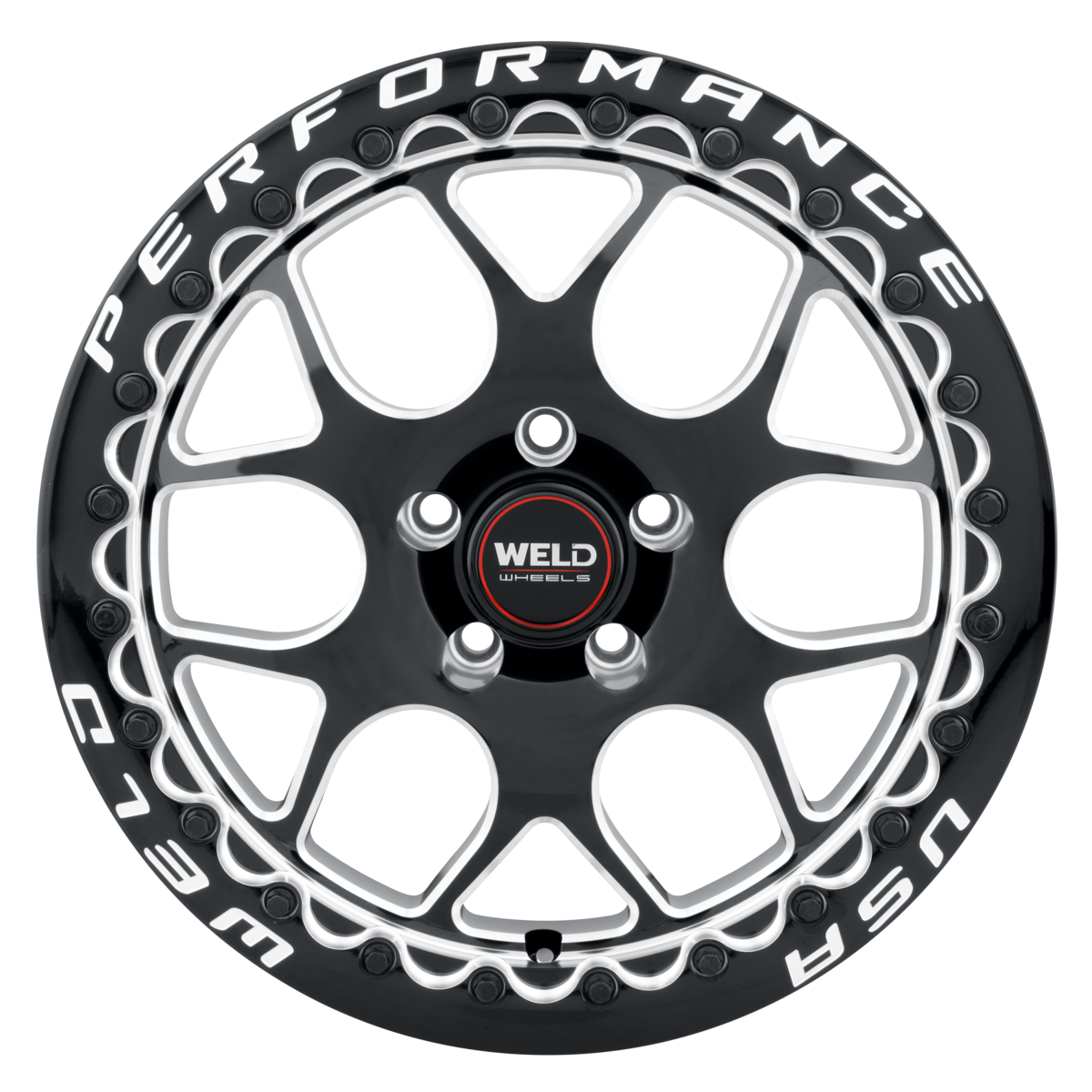 WELD Solana Beadlock wheel Gloss Black Milled