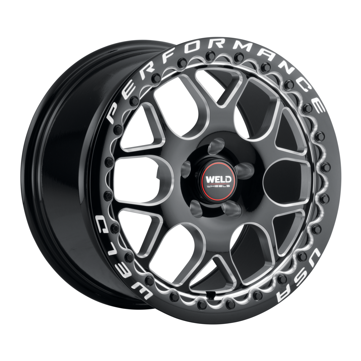 WELD Solana Beadlock wheel Gloss Black Milled