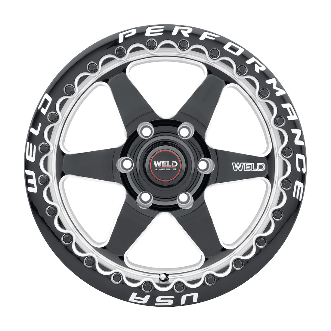 WELD Ventura 6 Beadlock wheel Gloss Black Milled