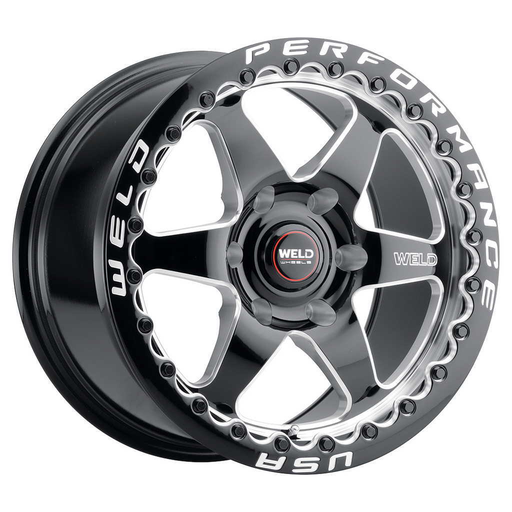 WELD Ventura 6 Beadlock wheel Gloss Black Milled