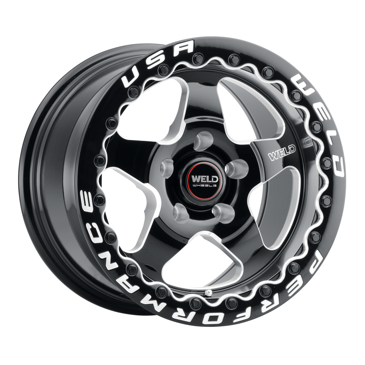 WELD Ventura Beadlock wheel Gloss Black Milled