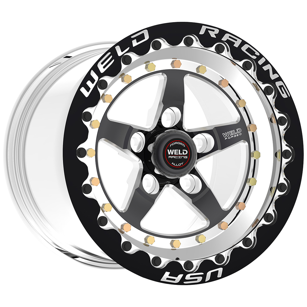WELD Racing Weldstar Beadlock wheel Black Center - Polished Shell